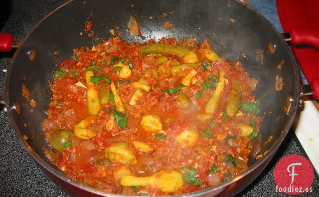 Salteado de Calabaza y Chorizo
