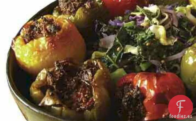 Pimientos Rellenos de Carne de Res