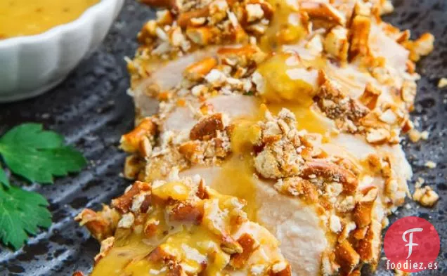 Pollo Pretzel con Miel Dijon
