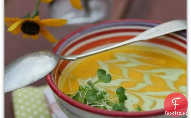 Calabaza al Curry Dulce con Crema Cliantro