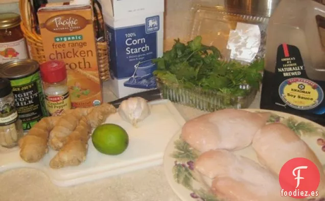 Pollo con Coco Pegajoso