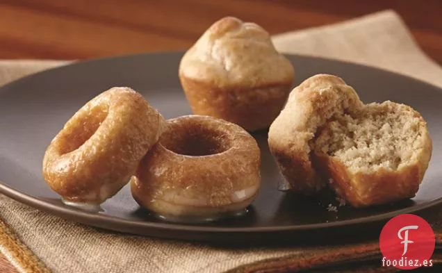 Mini Donas Horneadas con Glaseado de Vainilla, Arce o Moca