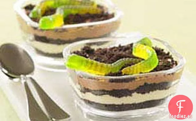 Tazas de Tierra o Arena (Parfaits de Pudín de Oreo)