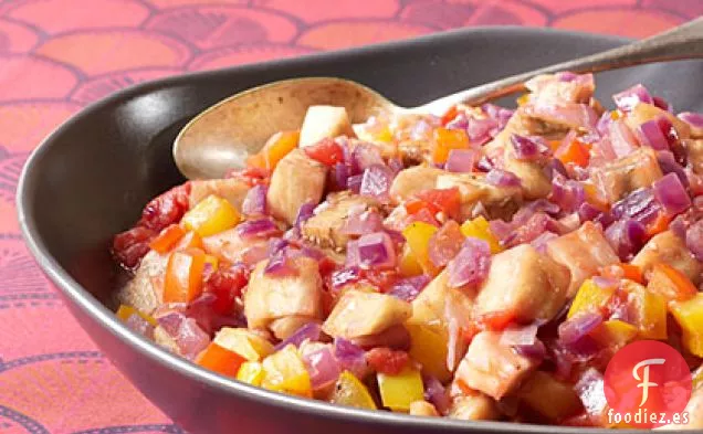 Salteado Rápido de Berenjena y Tomate
