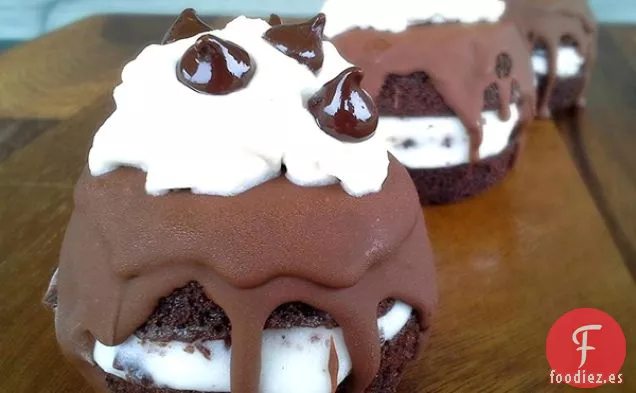 Mini Pasteles de Helado de Chocolate y Menta