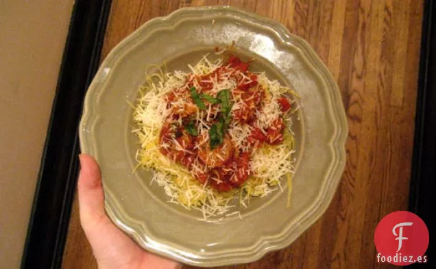 Calabaza Espagueti Con Salsa Pomodoro