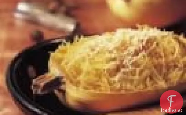 Calabaza Espagueti Con Mantequilla Marrón Y Parmesano
