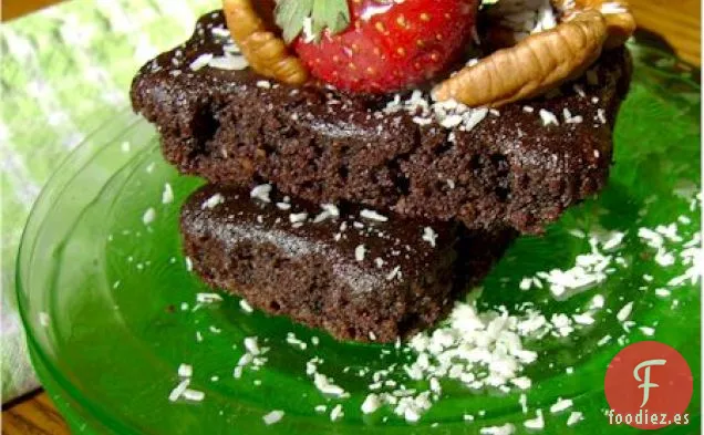 Brownies de Pastel de Chocolate sin Gluten con Jarabe de Chocolate Casero
