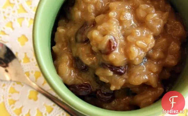 Budín de Arroz con Ponche de Huevo Vegano