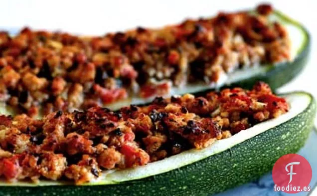 Calabacín Relleno Con Salchicha De Pavo