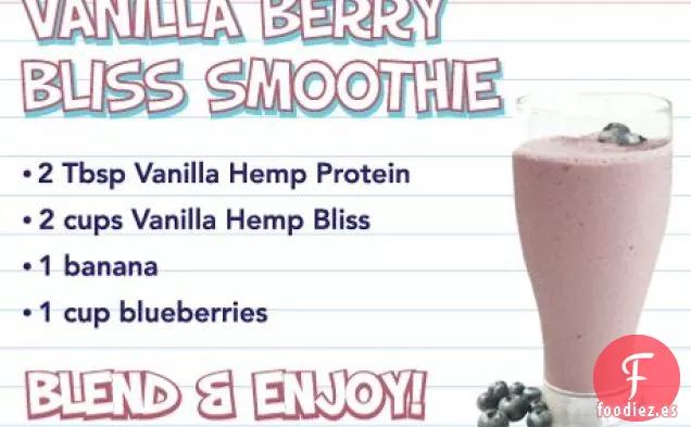 Batido Bliss de Cáñamo con Bayas de Vainilla