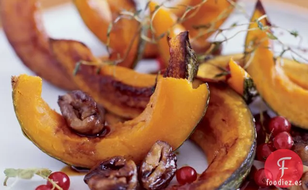 Calabaza Asada con Castañas y Granada