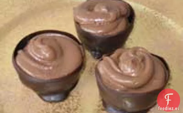 Tazas de Chocolate Veganas con Mousse de Chocolate Decadente