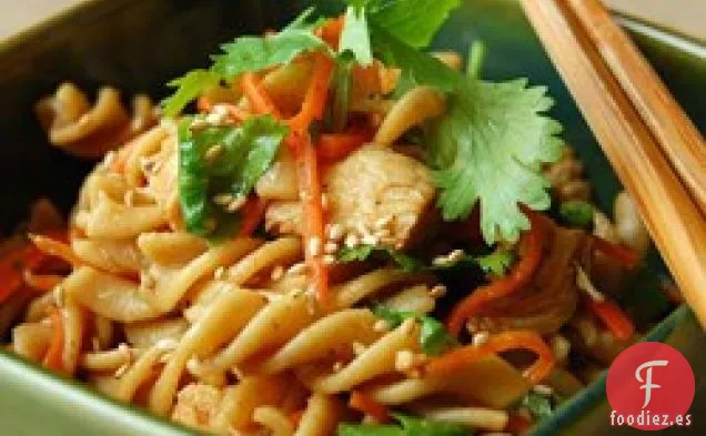 Ensalada de Pollo con Pasta de Sésamo