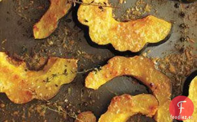Calabaza de bellota asada con parmesano