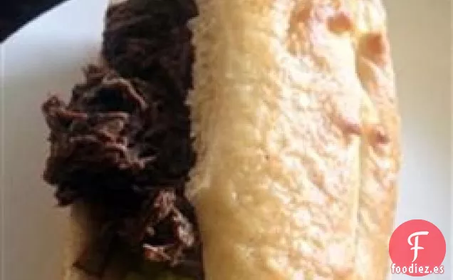 Sándwiches de Carne Italiana de Cocción Lenta