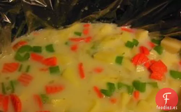 Sopa Cremosa de Queso de Patata de Olla Lenta