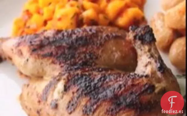 Gallinas de Caza a la Parrilla con Naranja Sanguina y Romero