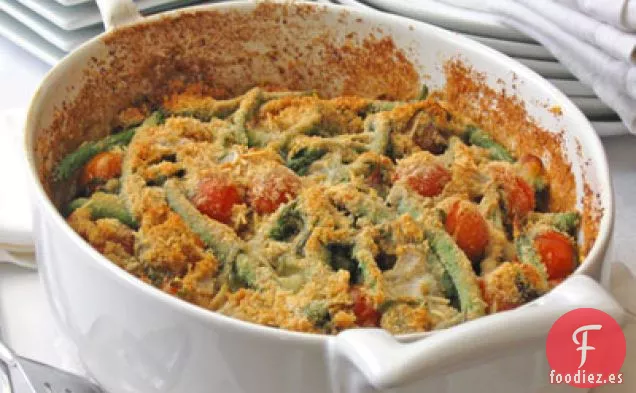 Gratinado de Albahaca y Judías Verdes