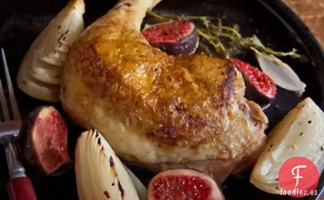 Pollo Estofado e Higos con Gastrique de Miel