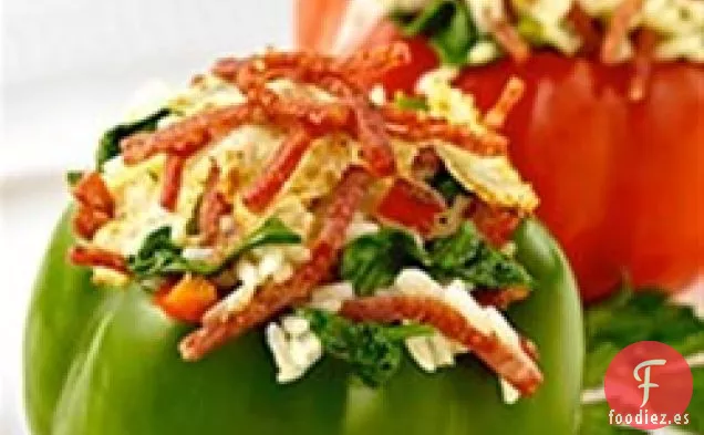 Pimientos Rellenos de Espinacas y Arroz con Pepperoni Margherita®