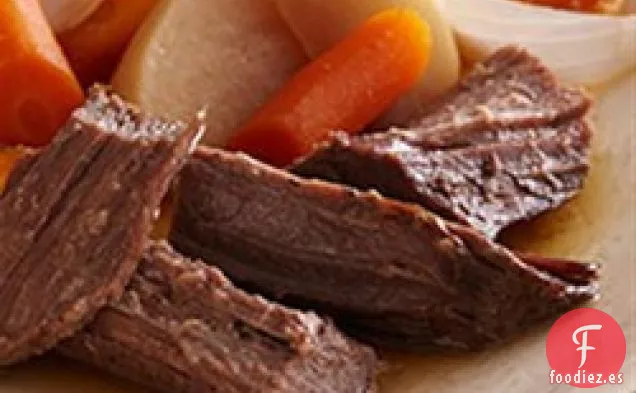 Falda de Bisonte Estofada con Cerveza y Tubérculos