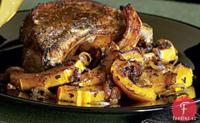 Calabaza Delicata Con Chalotes Caramelizados y Jerez