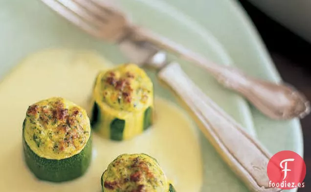 Calabacín Relleno con Salsa de Pecorino