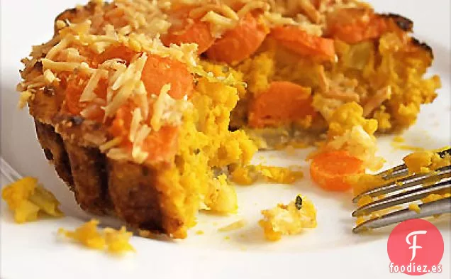 Tarta de Calabaza Sabrosa con Tapa de Zanahoria