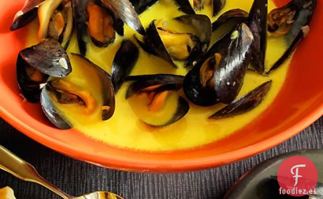 Mejillones al curry a la Jean-Georges