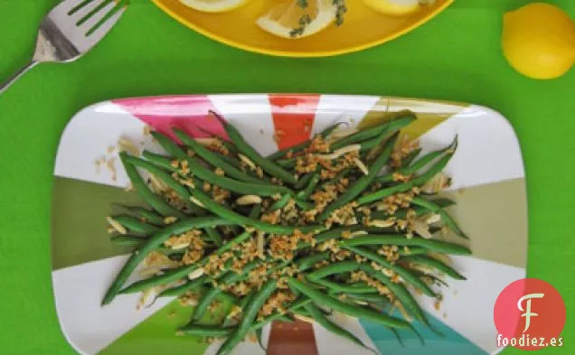 Judías Verdes con Pan Rallado de Limón y Tomillo