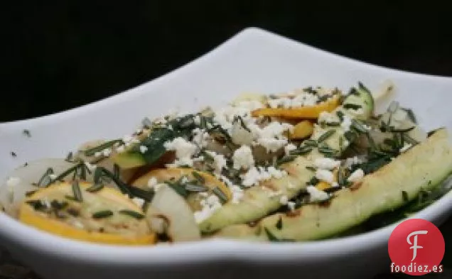 Calabacín A La Parrilla Con Romero Y Queso Feta