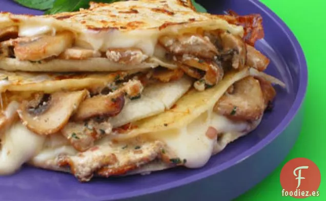 Quesadillas Rellenas de Champiñones y Queso de Cabra