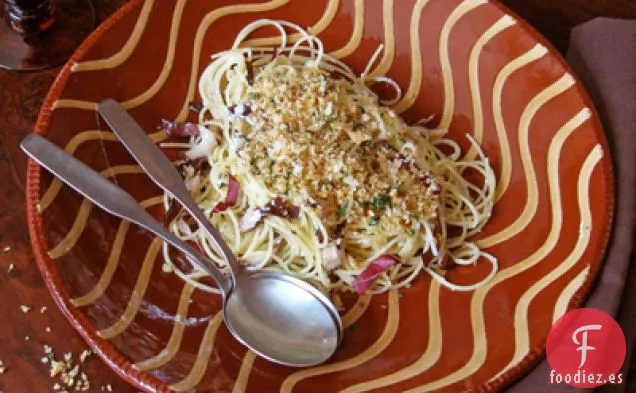 Espaguetis con Ricota y Achicoria
