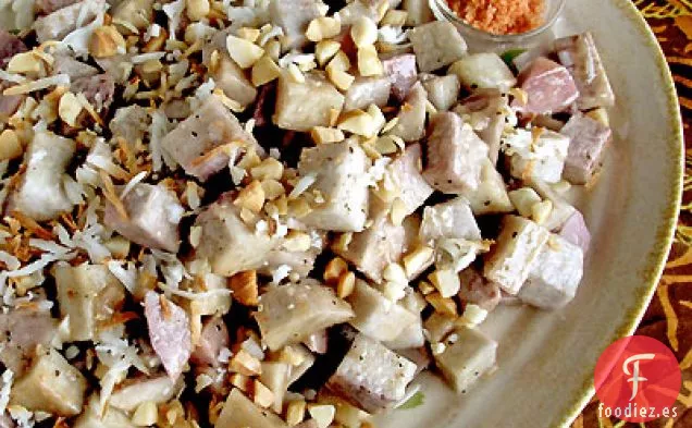 Taro al Horno de Coco con Nueces de Macadamia