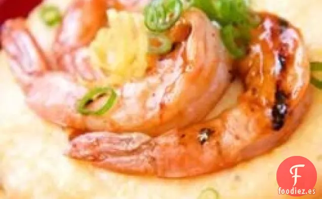 Camarones y sémola de maíz en la Barbie
