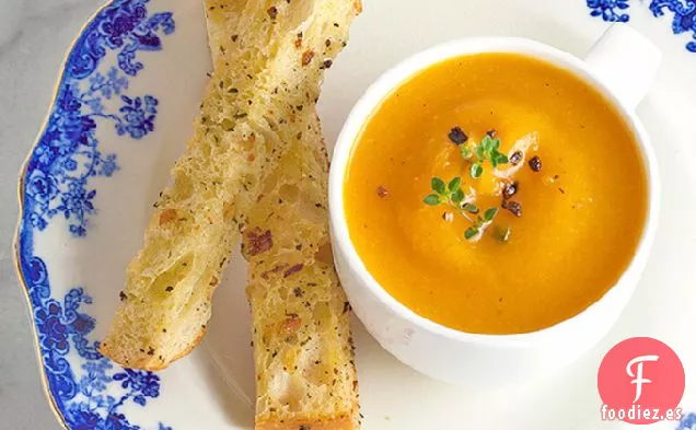 Sopa de Calabaza y Manzana