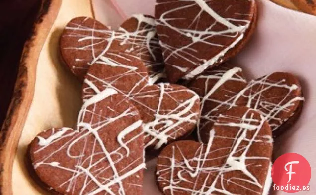 Galletas de Sándwich de Chocolate en Forma de Corazón