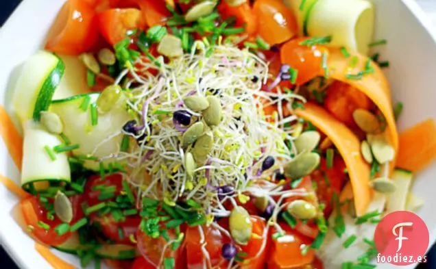 Ensalada De Linguini De Zanahoria Y Calabacín