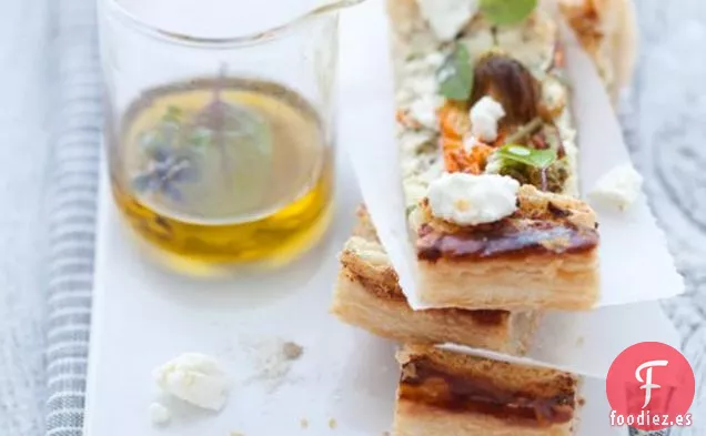 Cuscús De Arroz Integral, Queso De Cabra Y Flores De Calabacín Shiitake