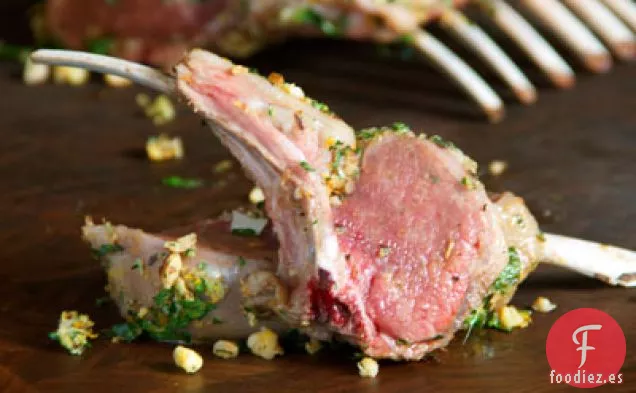 Costilla de Cordero con Costra de Avellanas