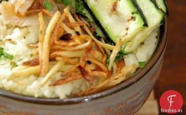 Receta De Cuscús Con jengibre, Chalotes Y Calabacín