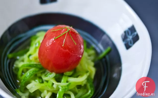 Tomate Escalfado Con Calabacín 