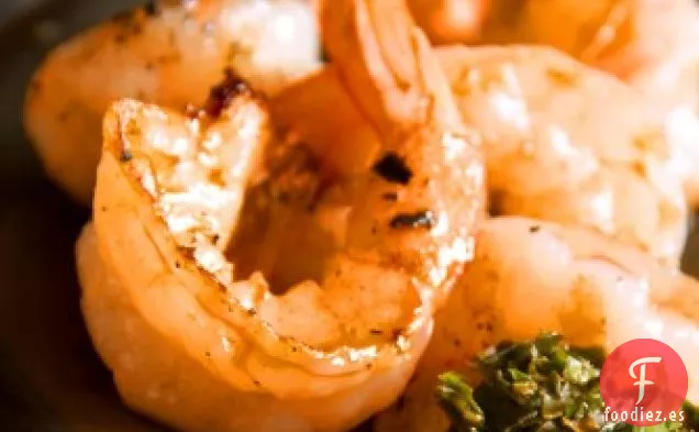 Camarones a la Parrilla con Salsa Verde