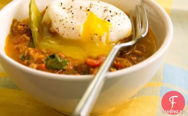 Hachís de Cordero al Curry con Huevo Escalfado