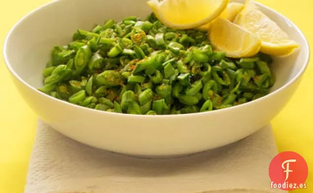 Ensalada Asiática de Guisantes a Presión con Azúcar y Especias con Limón