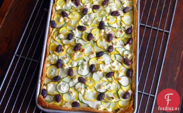 Tarta de Calabaza con Hierbas y Queso Feta