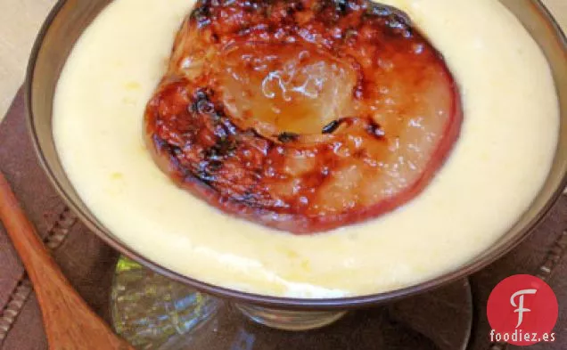 Melocotones a la Parrilla con Bellini Zabaglione