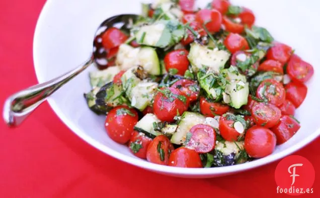 Ensalada De Calabacín Y Tomate A La Parrilla