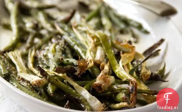 Judías Verdes y Cebolletas Asadas